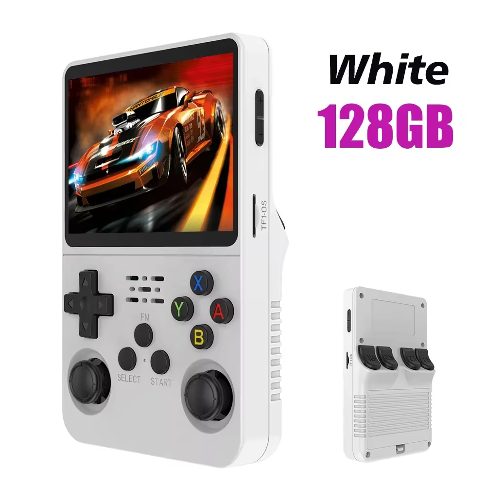 Discover the Ultimate Retro Handheld Game Console: Linux System, 3.5 Inch IPS Screen, Portable Gaming with 64GB/128GB Storage - Perfect Gift for Kids!
