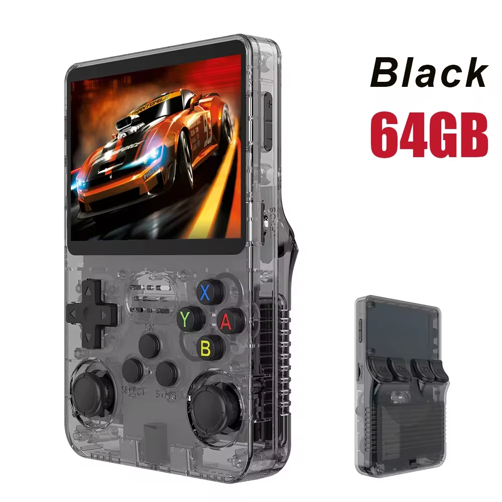 Discover the Ultimate Retro Handheld Game Console: Linux System, 3.5 Inch IPS Screen, Portable Gaming with 64GB/128GB Storage - Perfect Gift for Kids!