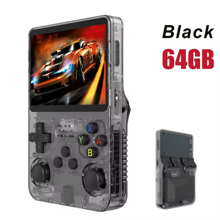 Discover the Ultimate Retro Handheld Game Console: Linux System, 3.5 Inch IPS Screen, Portable Gaming with 64GB/128GB Storage - Perfect Gift for Kids!