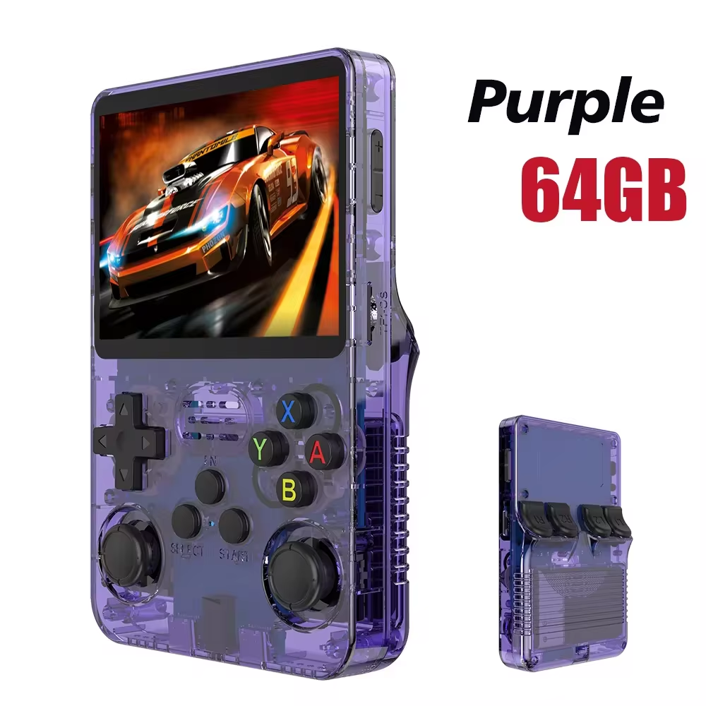 Discover the Ultimate Retro Handheld Game Console: Linux System, 3.5 Inch IPS Screen, Portable Gaming with 64GB/128GB Storage - Perfect Gift for Kids!