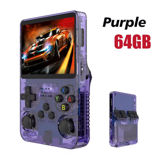 Discover the Ultimate Retro Handheld Game Console: Linux System, 3.5 Inch IPS Screen, Portable Gaming with 64GB/128GB Storage - Perfect Gift for Kids!